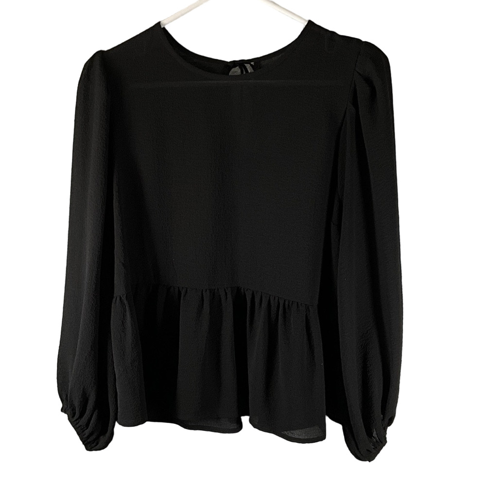Express Black Peplum Blouse